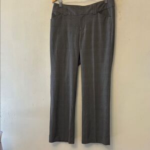 Gap gray plaid curvy fit flared leg pants  Size 10 EUC